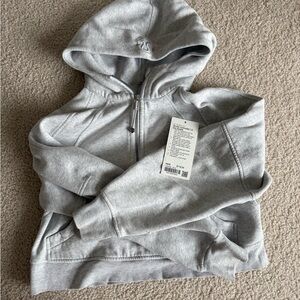Lululemon Grey Half Zip Hooded Scuba size XS/S